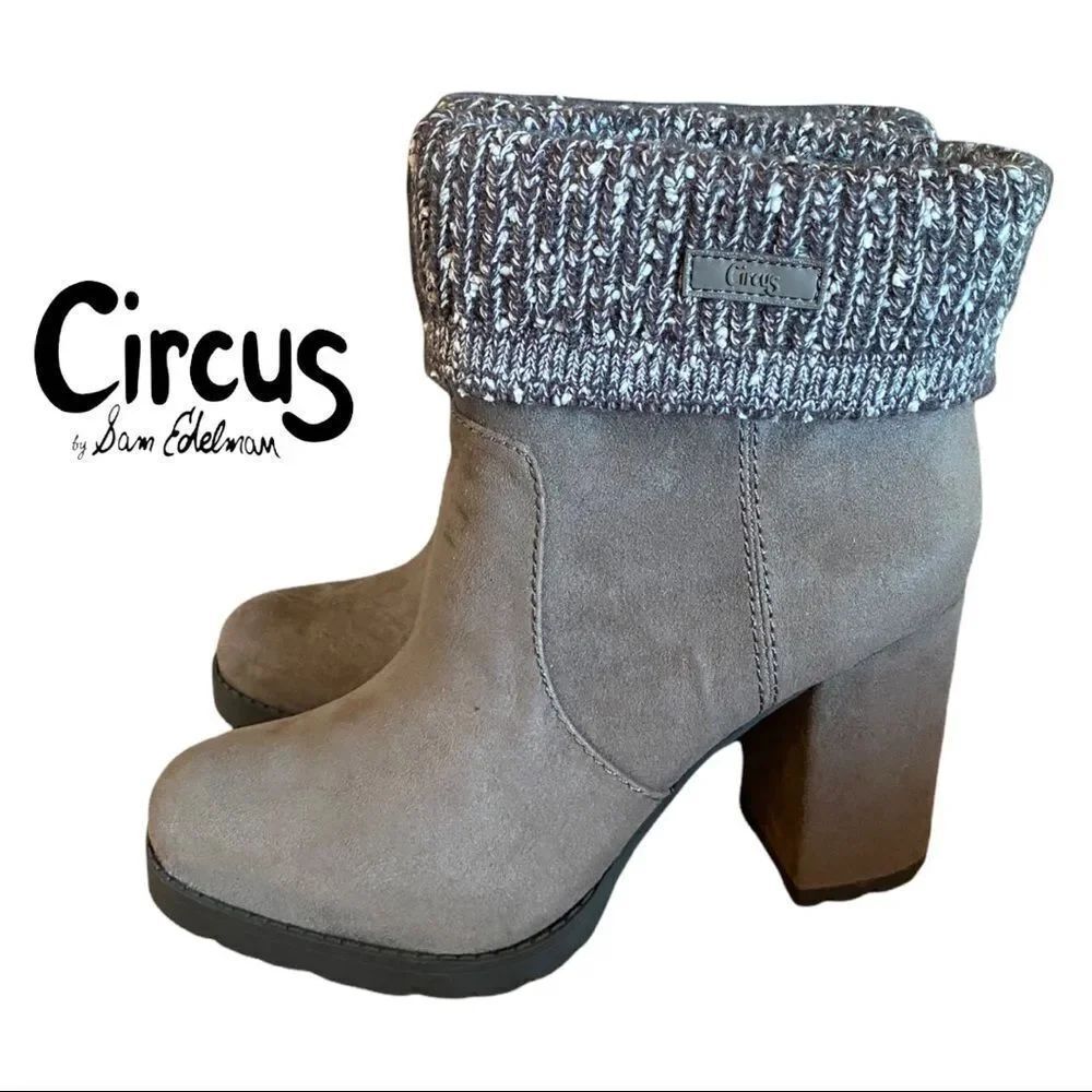 New in Box NIB Circus by Sam Edelman "Carter" Steel Grey Ankle Boots Booties 8.5